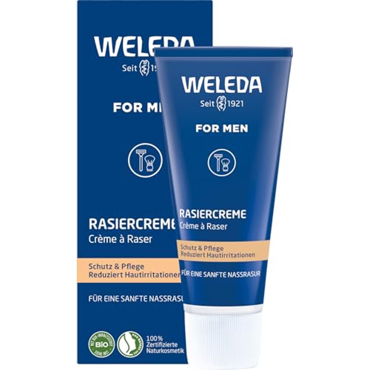 Weleda for Men Scheercrème 75 ml - 3-pack