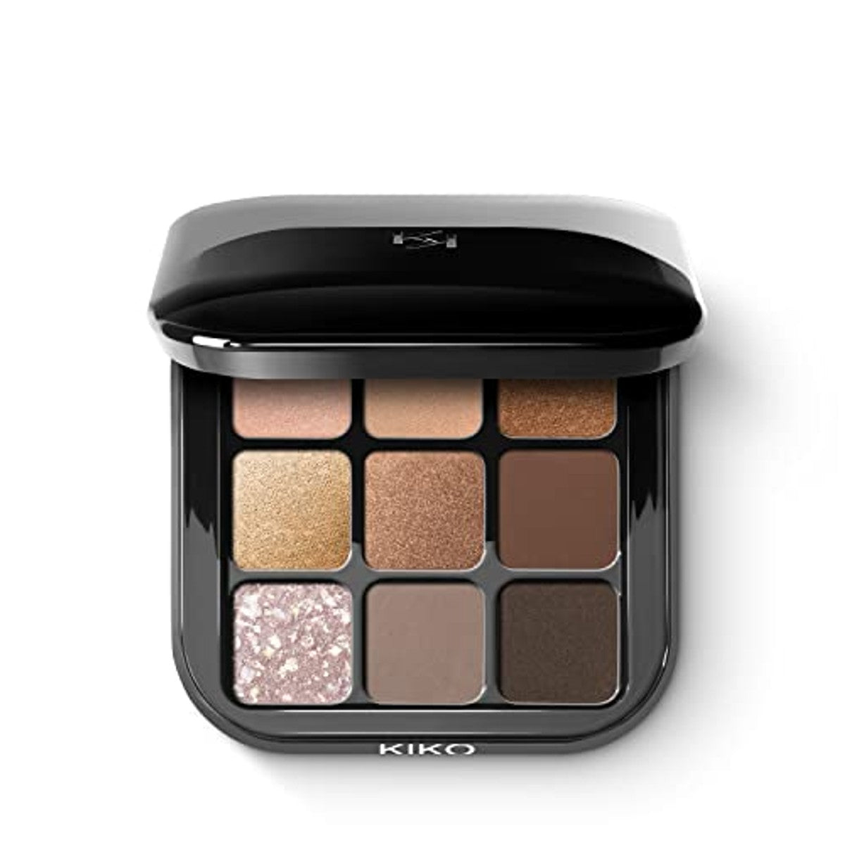 KIKO Milano Glamour Multi Finish Oogschaduwpalet 01, palet met 9 oogschaduwen in verschillende afwerkingen – Kiko Milano