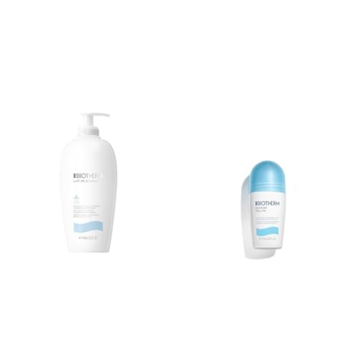 Biotherm Douche- en Deodorantset Lait de Douche 400 ml & Deo Pure Roll-On 75 ml - 6-pack