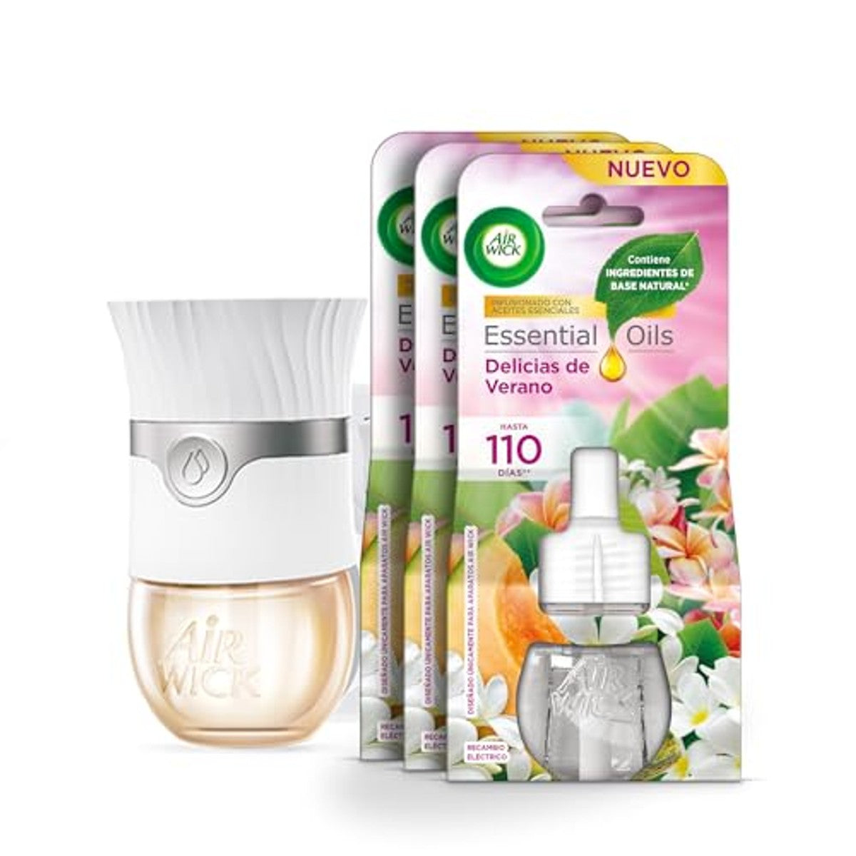 Air Wick elektrische diffuser + 3 navullingen zomergeur 6 x 19 ml - Voordeelverpakking