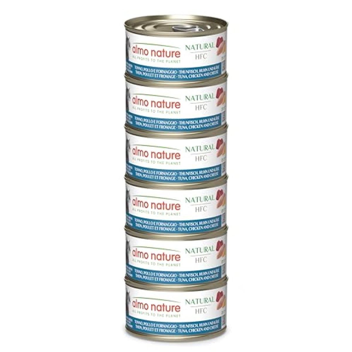 Almo Nature HFC Natural Kattenvoer Tonijn, Kip & Kaas 6 x 70 g - 6-pack