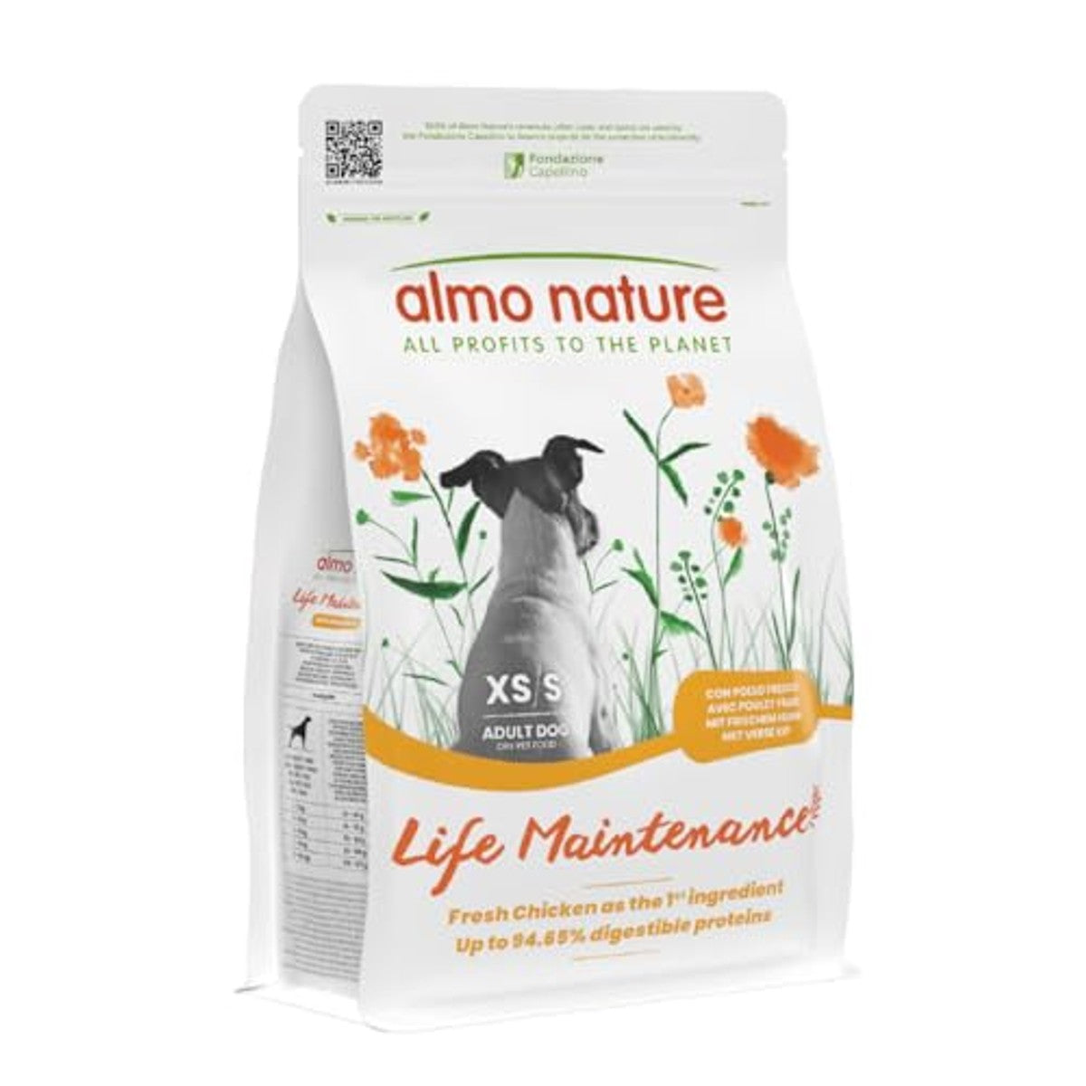 Almo Nature Life Maintenance Droogvoer voor honden, XS-S met kip, 2 kg, compleet voer voor volwassen honden, kleine en zeer kleine rassen – almo nature
