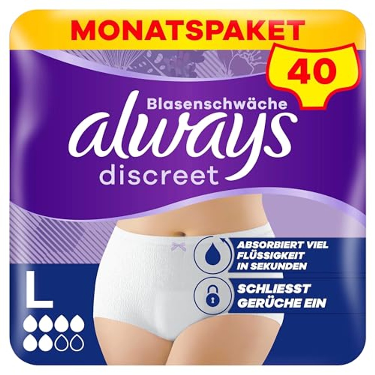 Always Discreet Slipjes Normaal maat L 40 slipjes – Always Discreet