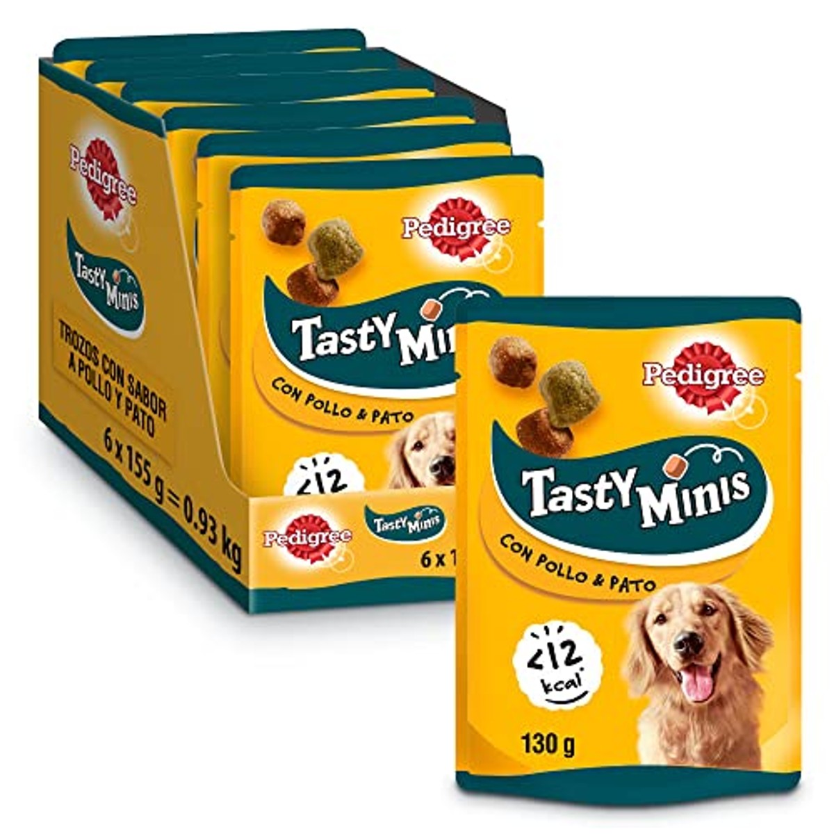 Pedigree Snack heerlijke mini om je hond-flavour-kip en eend op te voeden (6 x 130 g pack) – Pedigree