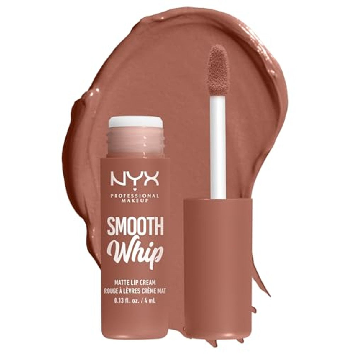 NYX Professional Makeup Vloeibare lippenstift met matte afwerking, levendige kleuren met shea & cacaoboter, kleur: pancake stacks, Pancake Stacks, 4 ml (pak van 1) – NYX PROFESSIONAL MAKEUP