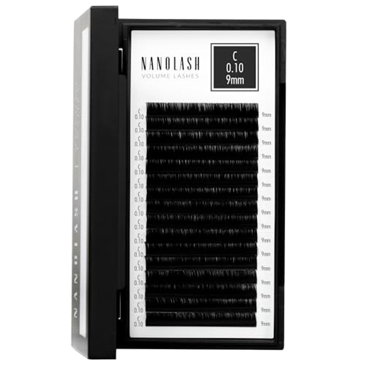 Nanolash Wimperextensions voor wimperverlenging, volumetechniek, wimpers voor professionele verlenging (0,10 C, 9 mm) – Nanolash