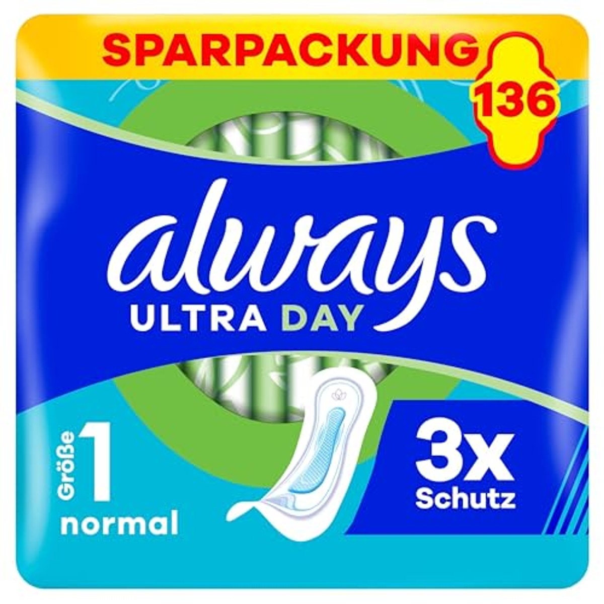 Always Ultra maandverband maat 1 normaal 136 stuks – Always