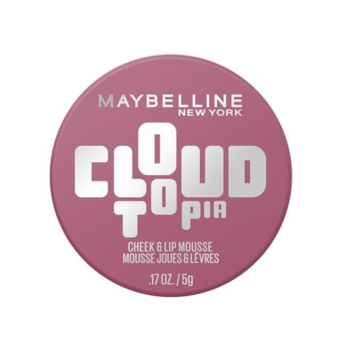 Maybelline New York Cloudtopia Wang- & Lippen Mousse, 2-in-1 blush & lippenverf voor 14H grip, luchtige lichte textuur & matte afwerking, nr. 01 Twilight Berry, 5 g – MAYBELLINE