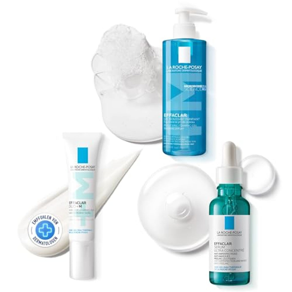 La Roche-Posay Effaclar Set met Reinigingsgel, Duo+M Crème en Peelingserum - 3-pack