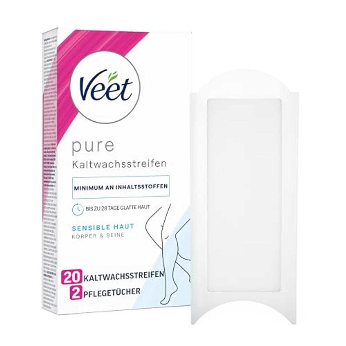 Veet Pure Koude Wasstrips Gevoelige Huid 20 toepassingen - 6-pack