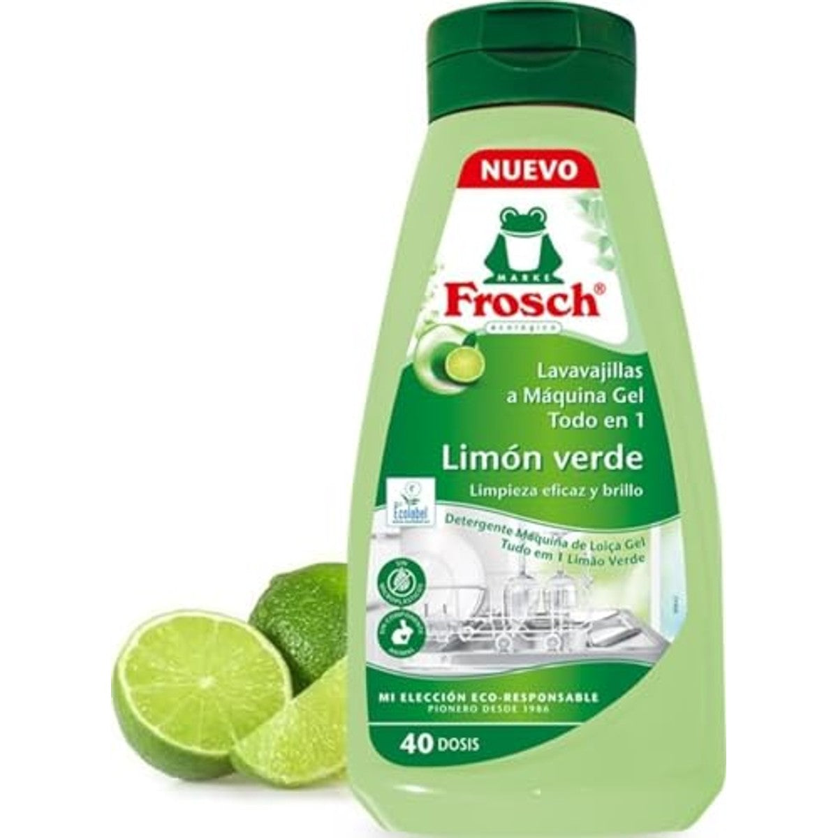 FROSCH All-in-1 Afwasgel Groene Citroen 6 x 650 ml - Voordeelverpakking