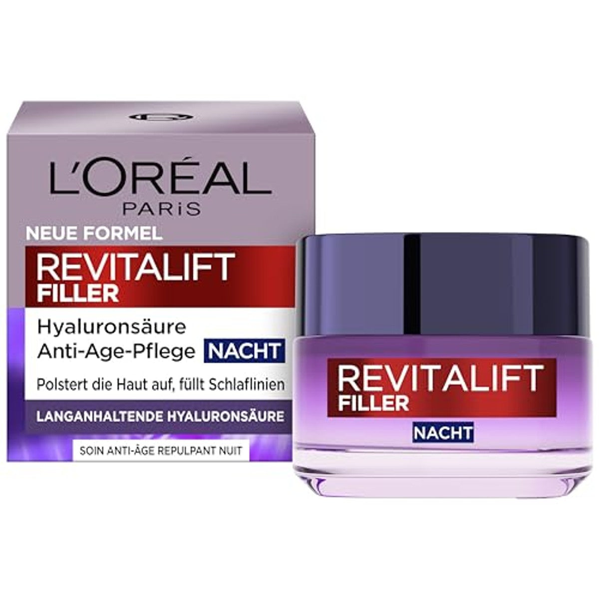 L'Oréal Paris Revitalift Filler Nachtcrème 6 x 50 ml - Voordeelverpakking
