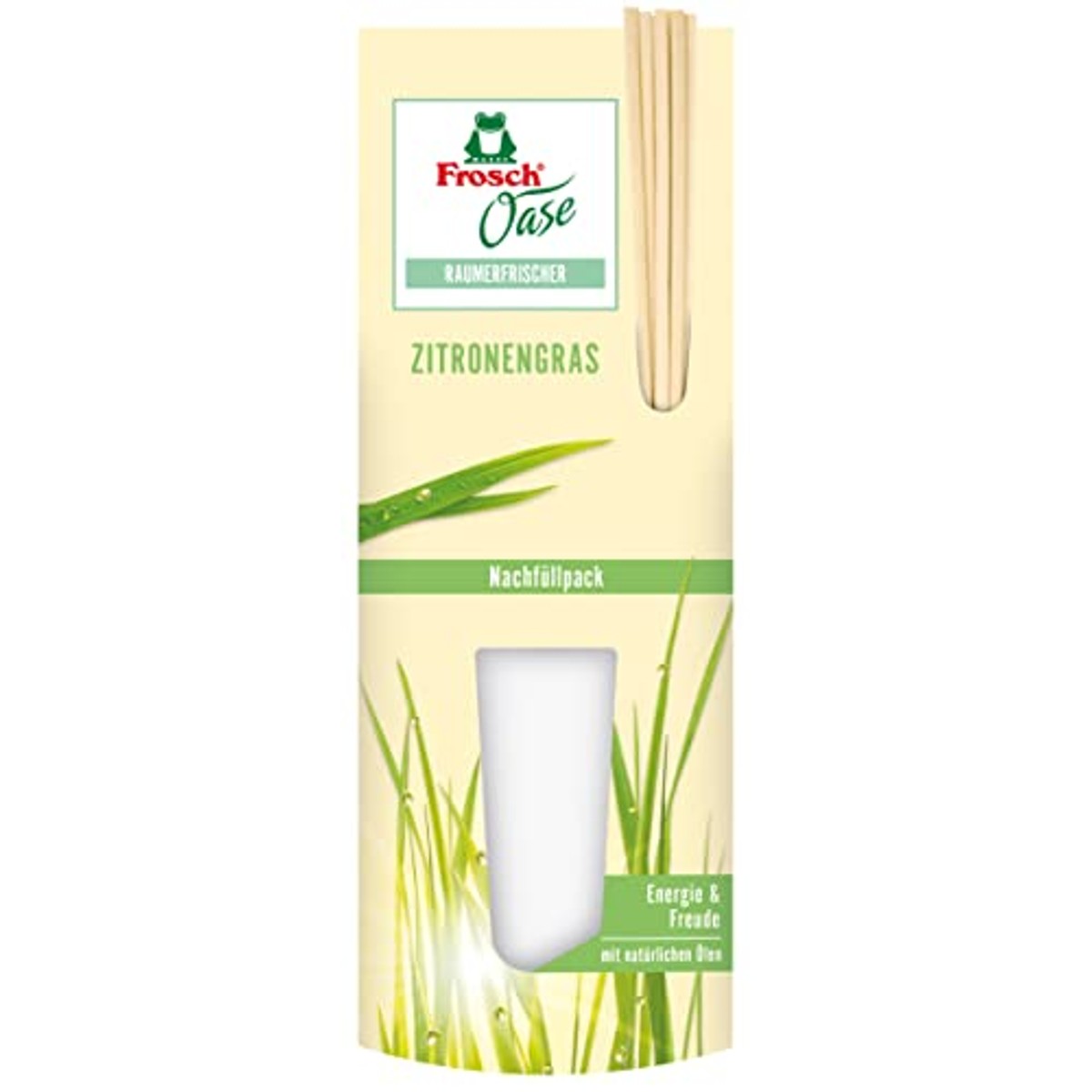 Frosch Oase kamerverfrisser citroengras frisse navulverpakking 6 x 90 ml - Voordeelverpakking