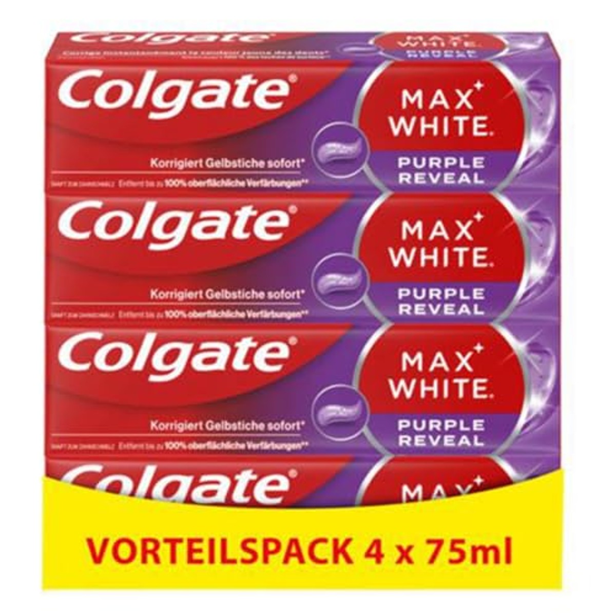Colgate Max White Purple Reveal Tandpasta 4 x 75 ml – Colgate