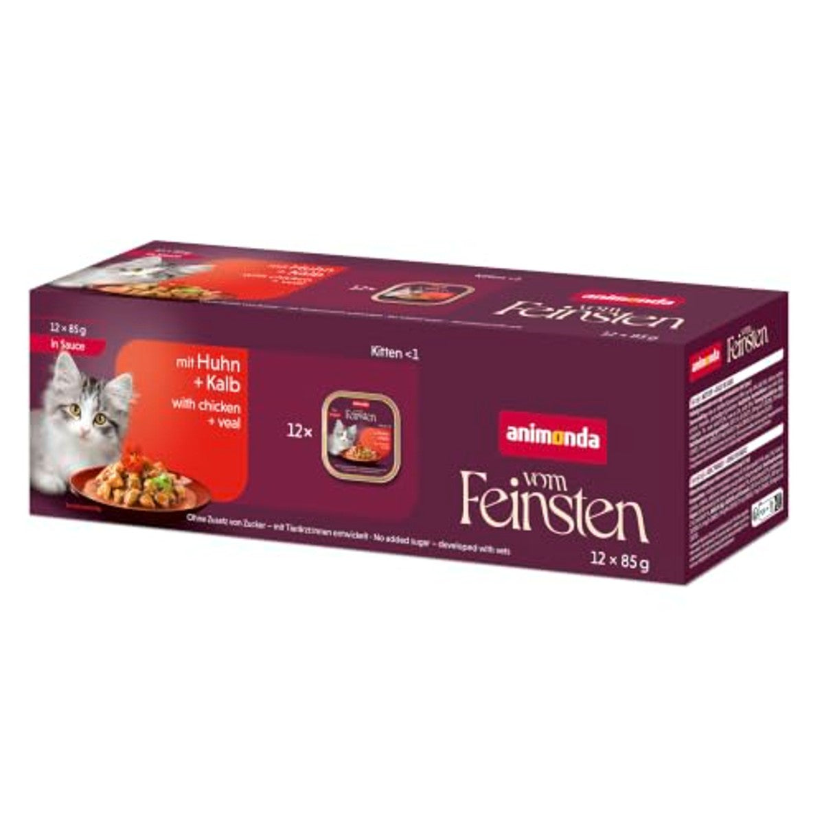 animonda vom Feinsten Kitten natvoer kattenvoer kip & kalf 12 x 85 g - 6-pack