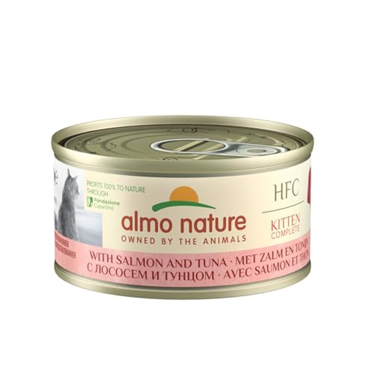 Almo Nature HFC Compleet Natvoer voor Kittens Zalm en Tonijn 24 x 70 g - 3-pack