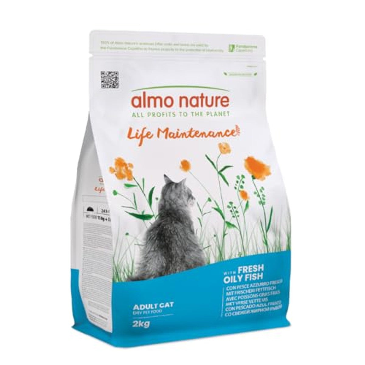 Almo Nature Holistic Maintenance Droogvoer voor Katten Witte Vis en Rijst 2 kg - 6-pack