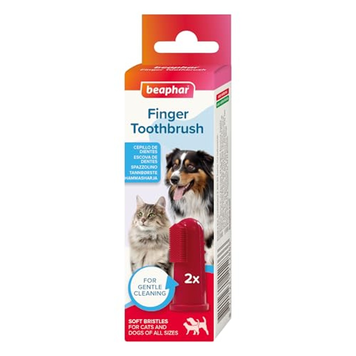 Beaphar Vingertandenborstel voor hond en kat, 2 stuks – foto 2
