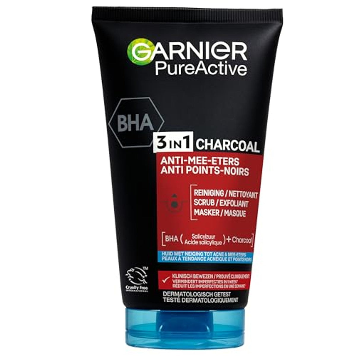 Garnier PureActive 3-in-1 Houtskool 150 ml – Garnier