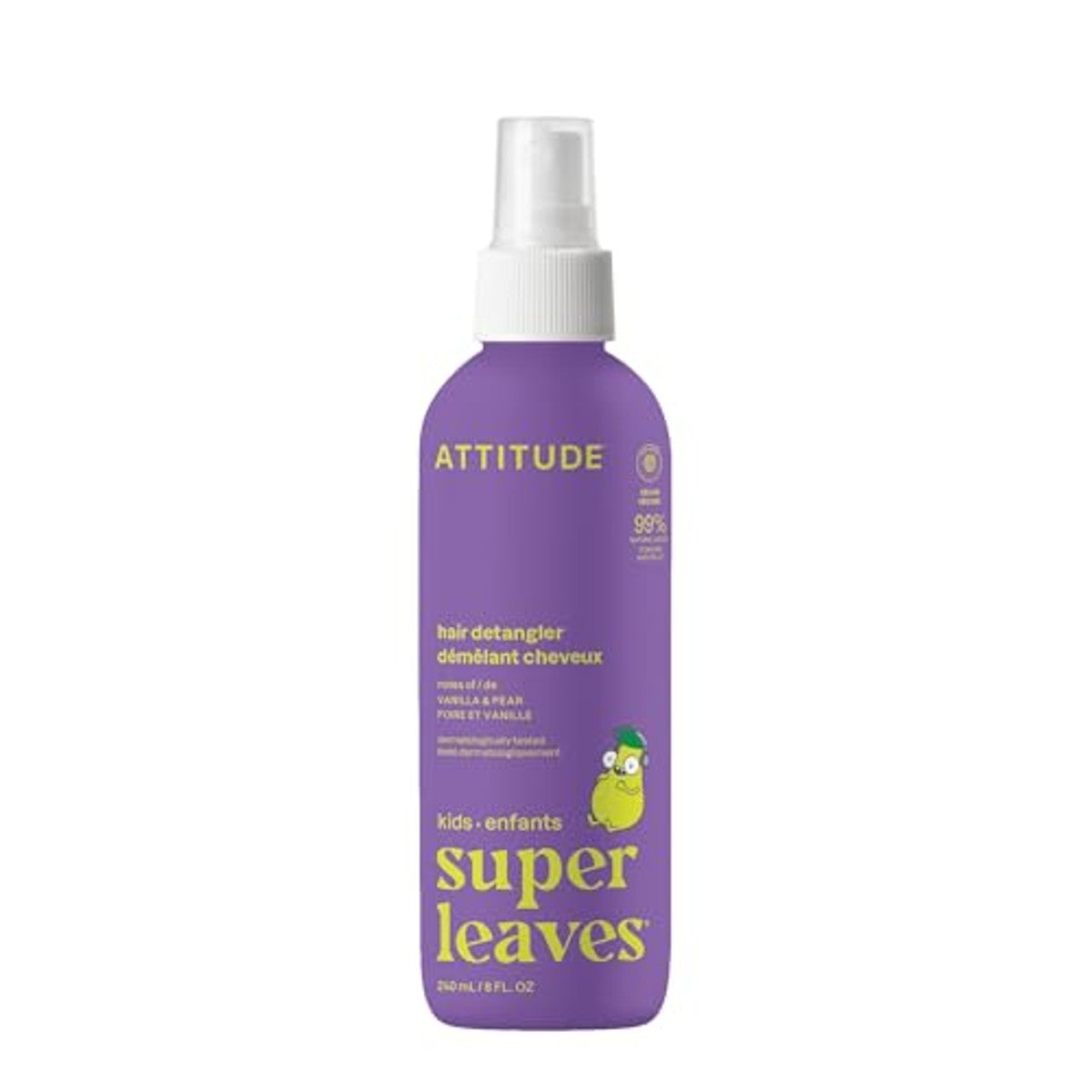 Attitude Haarontwarrer Spray voor Kinderen Vanille & Peer 8 fl oz - 6-pack
