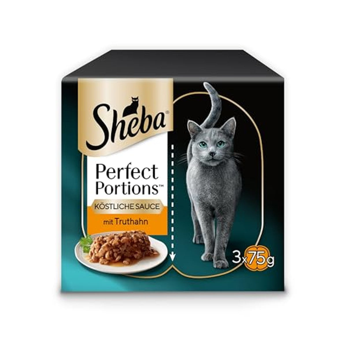 Sheba Perfect Portions natvoer kattenvoer kalkoen 8 x 3 x (2 x 375 g) - 3-pack