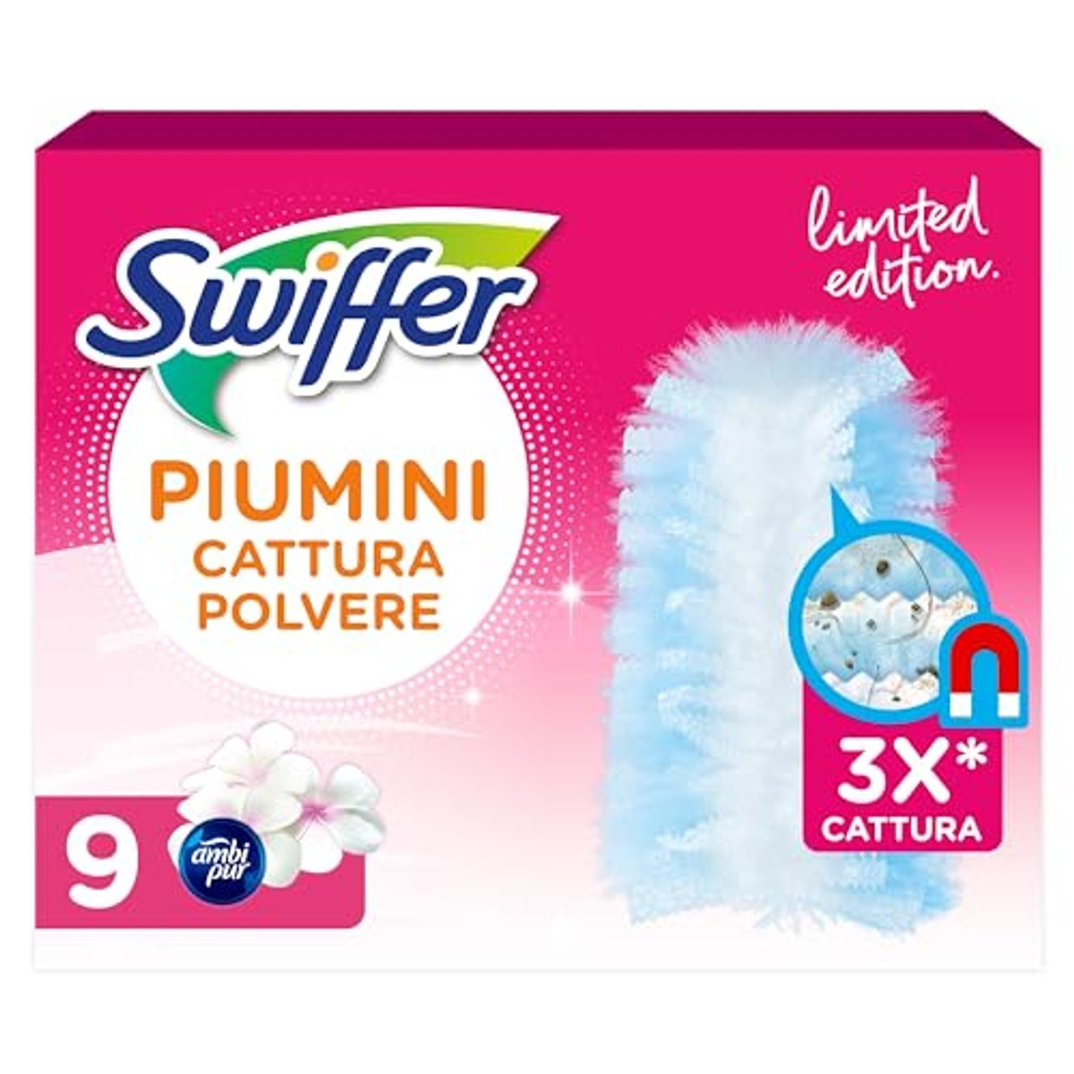 Swiffer Duster plumeau navullingen roze maxi 6 x 9 stuks - Voordeelverpakking