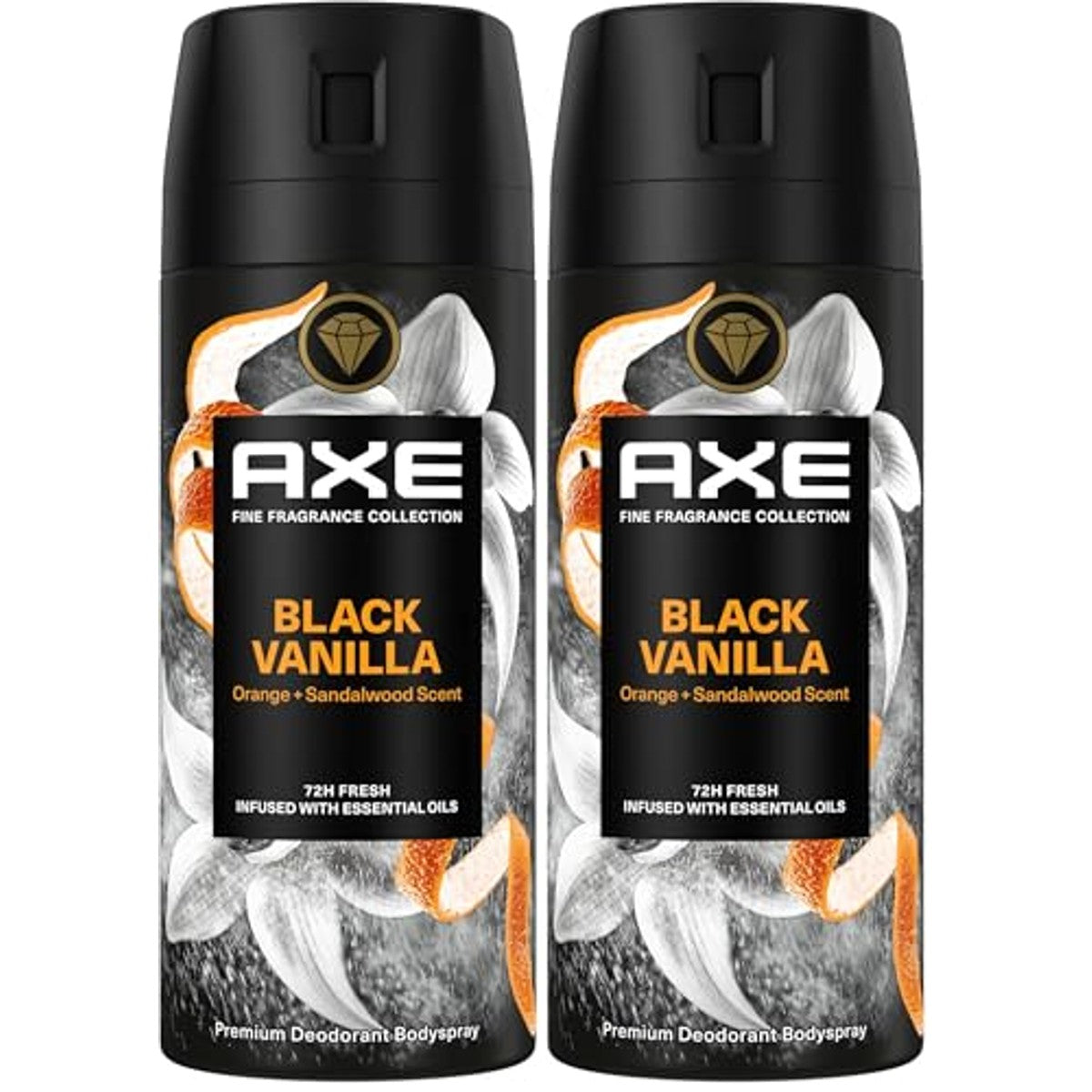 Axe Black Vanilla Premium Bodyspray 150 ml (verpakking van 2) – Axe