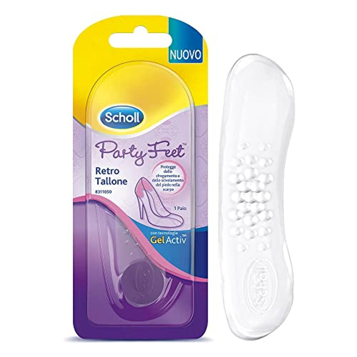 Dr. Scholl's Party Feet Retro hielband transparante gel, 1 paar – Dr. Scholl's