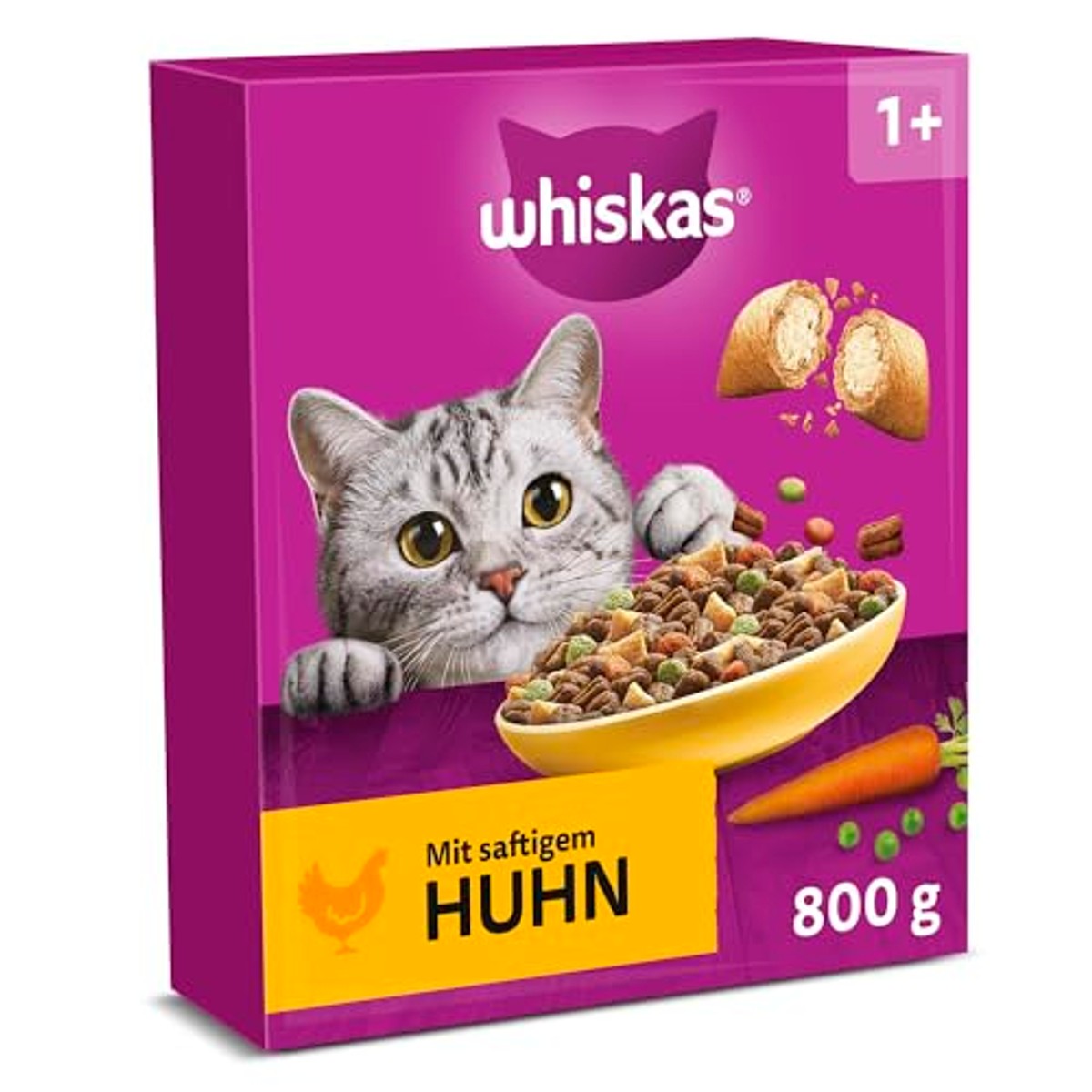 Whiskas droogvoer kat volwassen katten kip 5 x 800 g - 3-pack