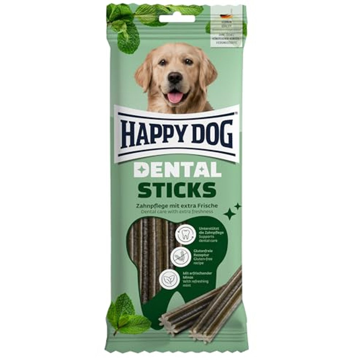 Happy Dog Dental Sticks hondensnack munt 2 stuks, 130 g - 3-pack