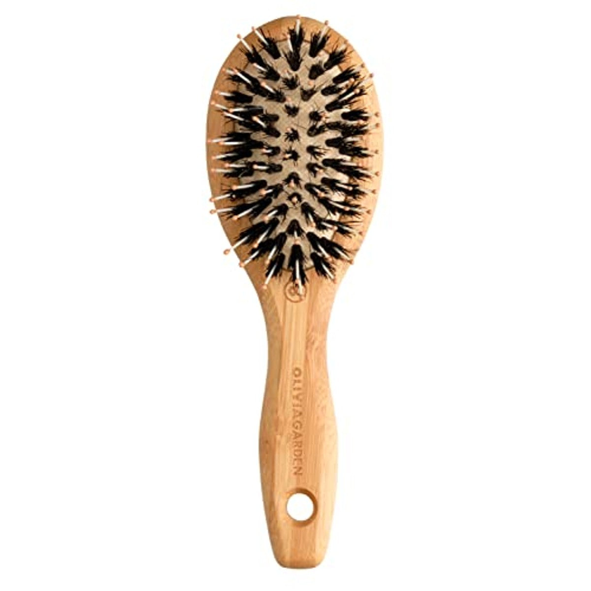 Olivia Garden Bamboo Touch Brush – duurzame bamboe ontwarrende haarborstel, nylon en wildzwijnharen, maat XS