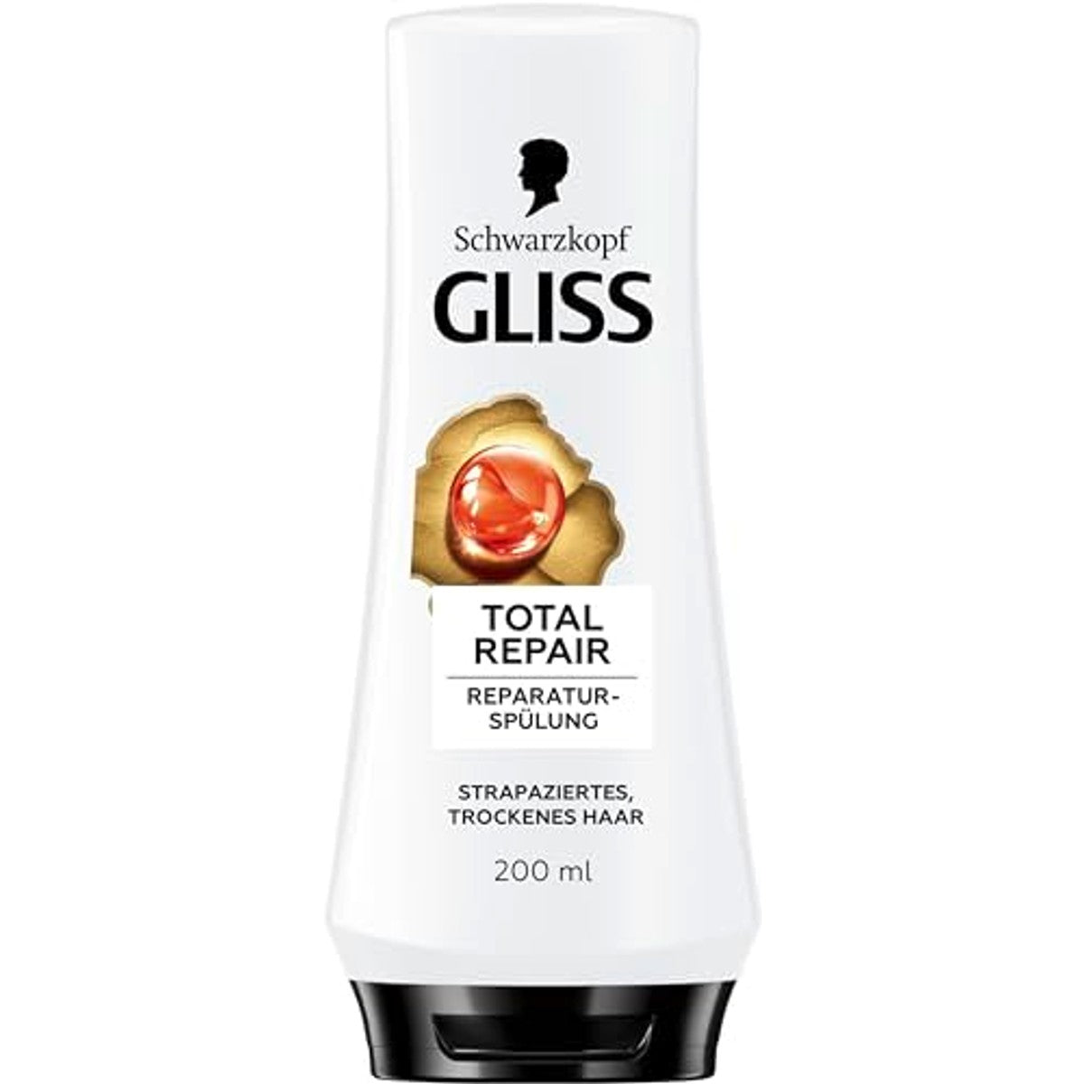 Gliss Total Repair Conditioner (200 ml), haarconditioner herstelt droog, beschadigd haar, conditioner voor tot 90% minder haarbreuk – Gliss