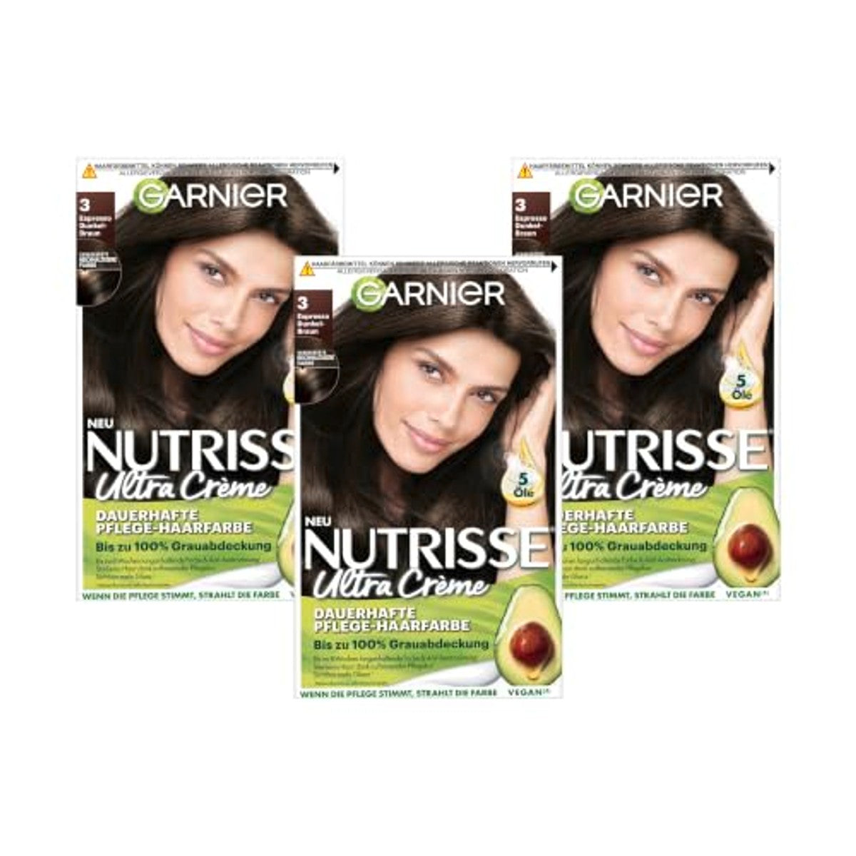 Garnier Nutrisse Ultra Crème 30 Espresso Donkerbruin (x3) - 6-pack