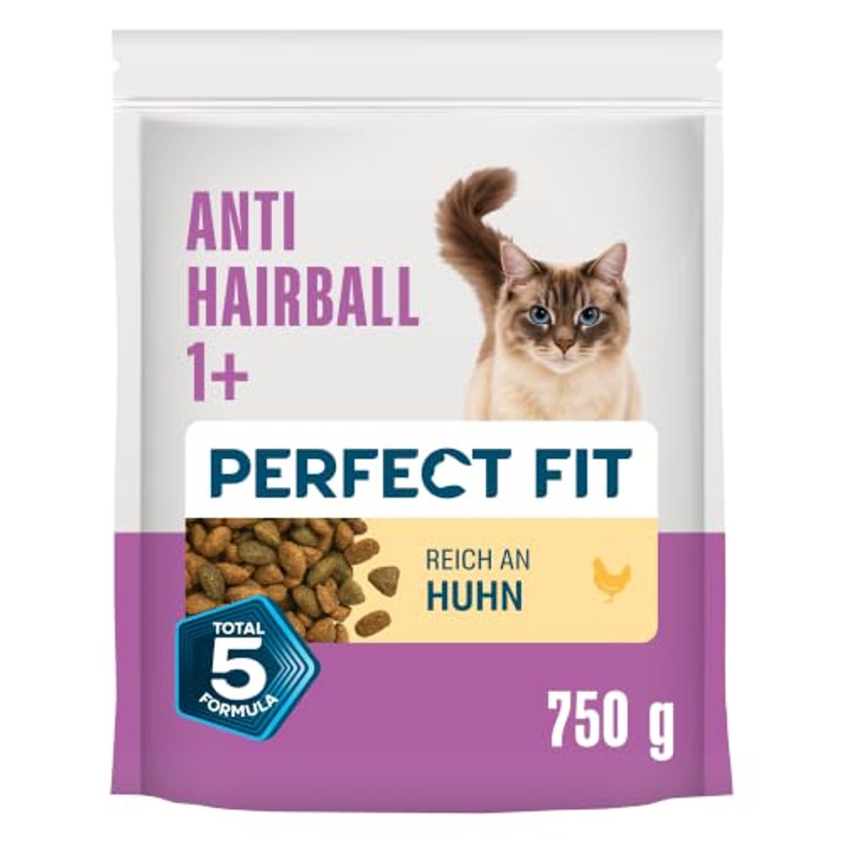 Perfect Fit Hairball Adult 1+ droogvoer kat kip 6 x 750 g – foto 2