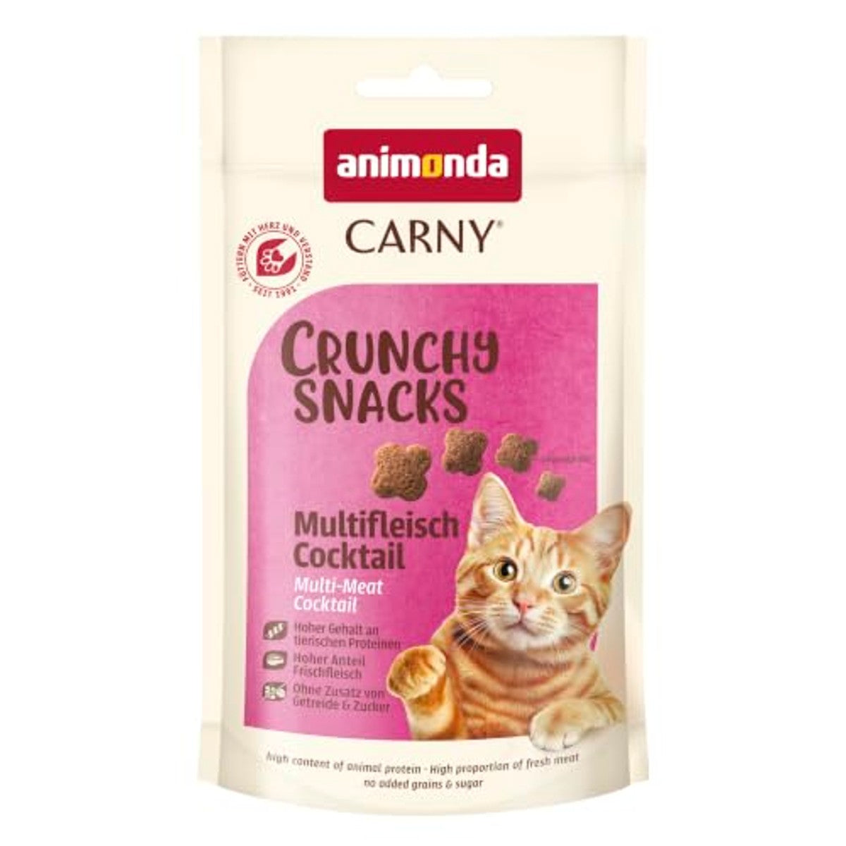 animonda Carny Crunchy kattensnack multivlees cocktail 10 x 50 g - 3-pack