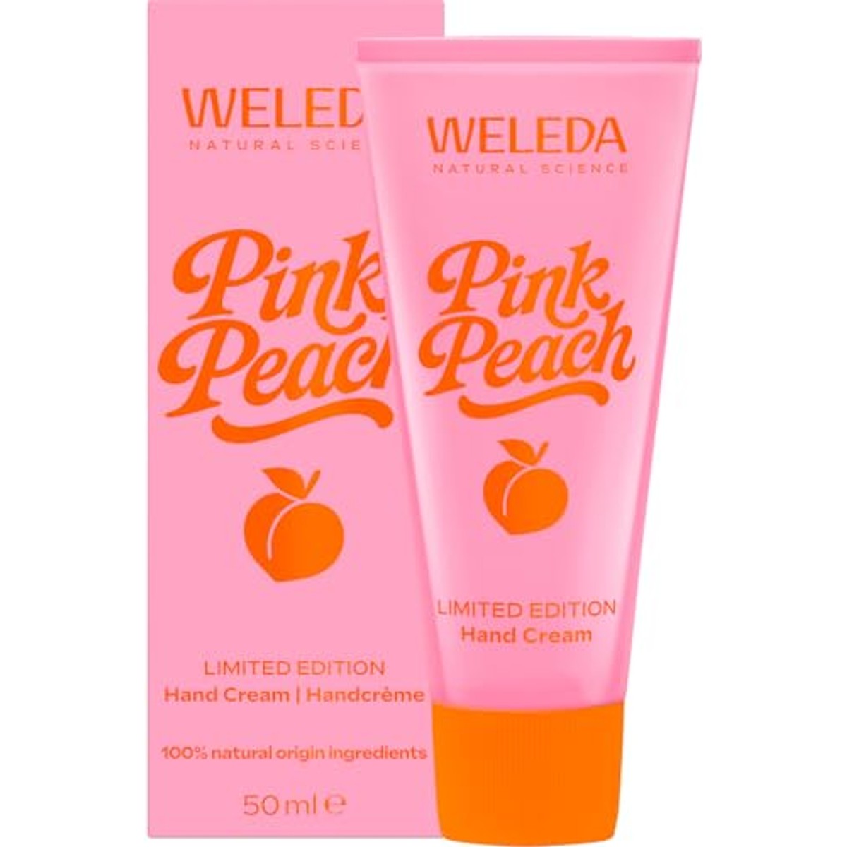 Weleda Bio Pink Peach Handcrème Limited Edition 50 ml - 6-pack