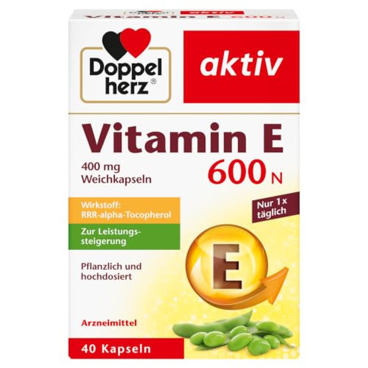 Doppelherz Vitamine E 600 N 400 mg 40 Zachte Capsules - 3-pack