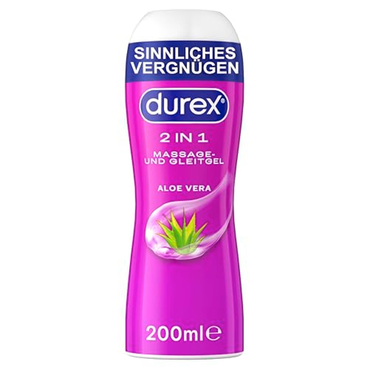 Durex 2-in-1 Massage- en Glijmiddel Aloë Vera 6 x 200 ml - Voordeelverpakking