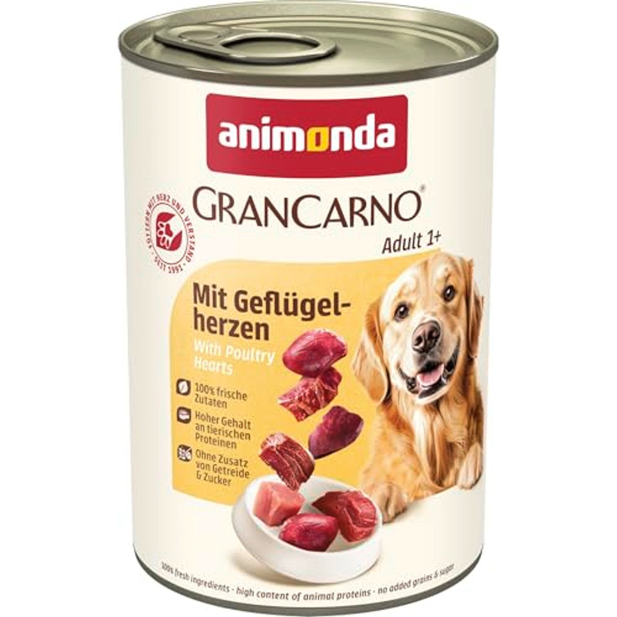 Animonda Grancarno Adult natvoer hondenvoer gevogelte 6 x 400 g - 6-pack