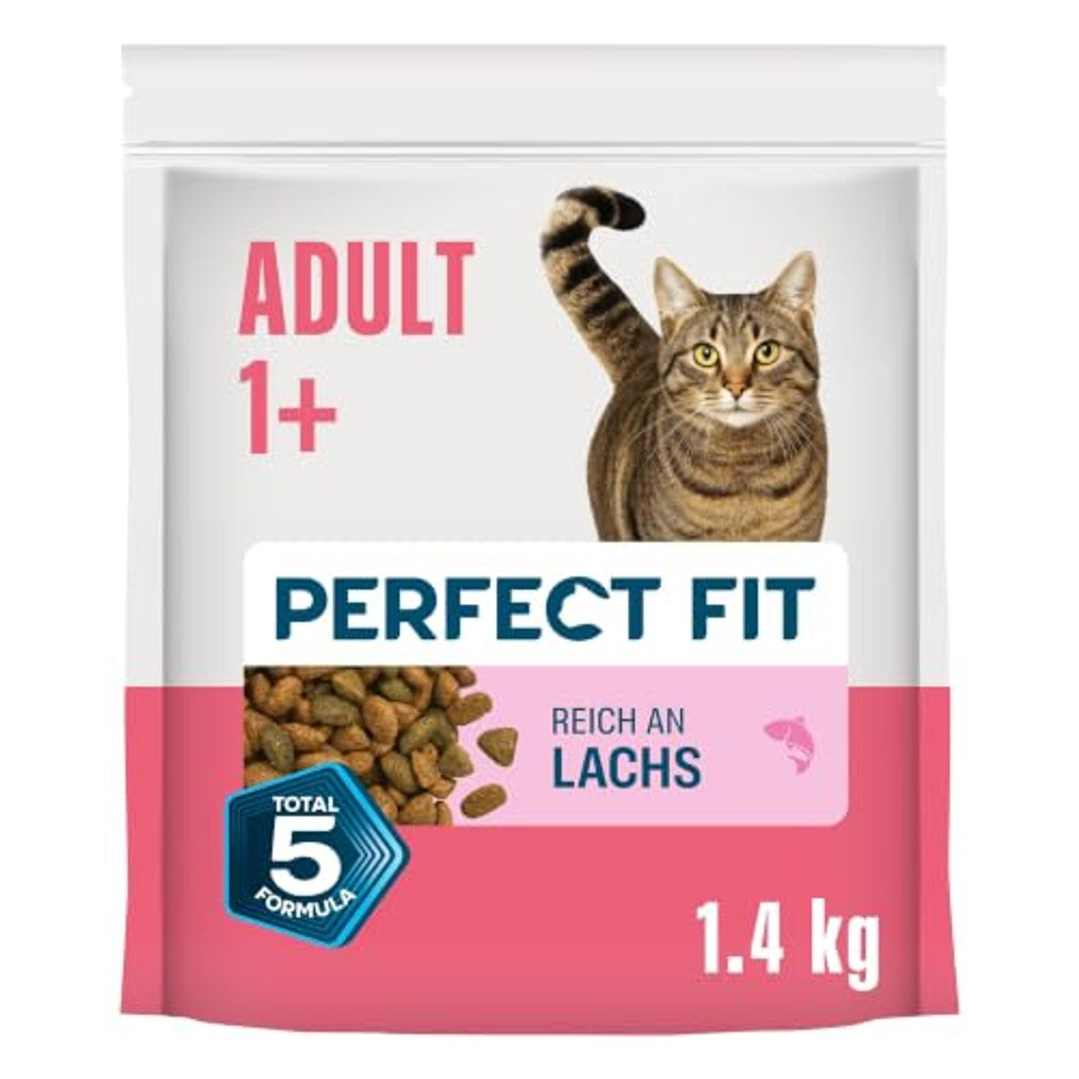 Perfect Fit Adult 1+ droogvoer kat zalm 5 x 1,4 kg - 3-pack