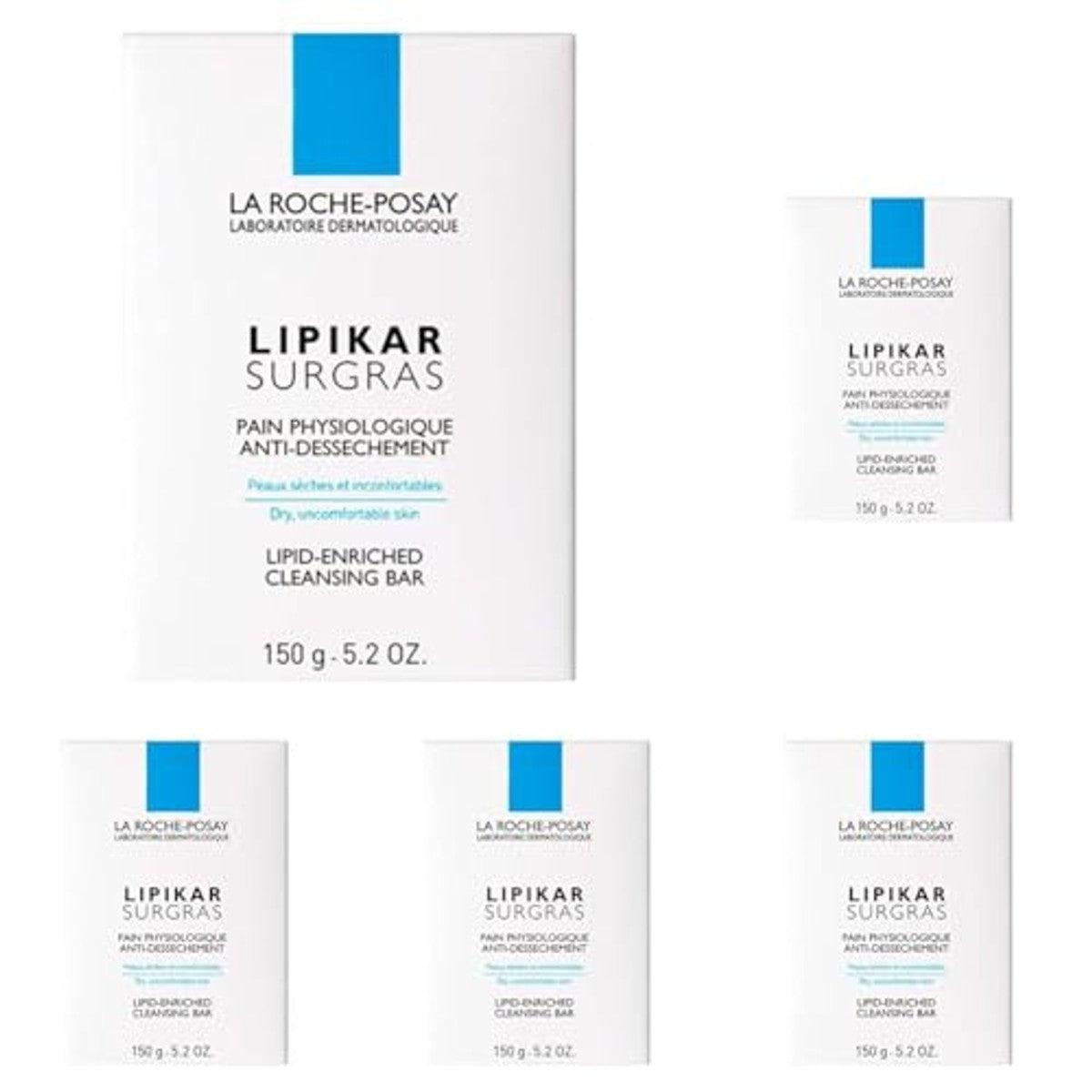 La Roche-Posay Lipikar Surgras Reiniger 5 x 150 g - 6-pack