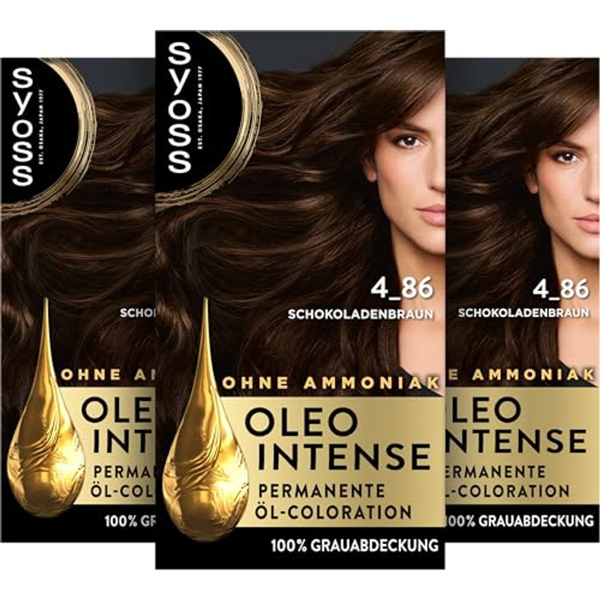 Syoss Oleo Intense 4-86 chocoladebruin 3 x 130 ml – Syoss