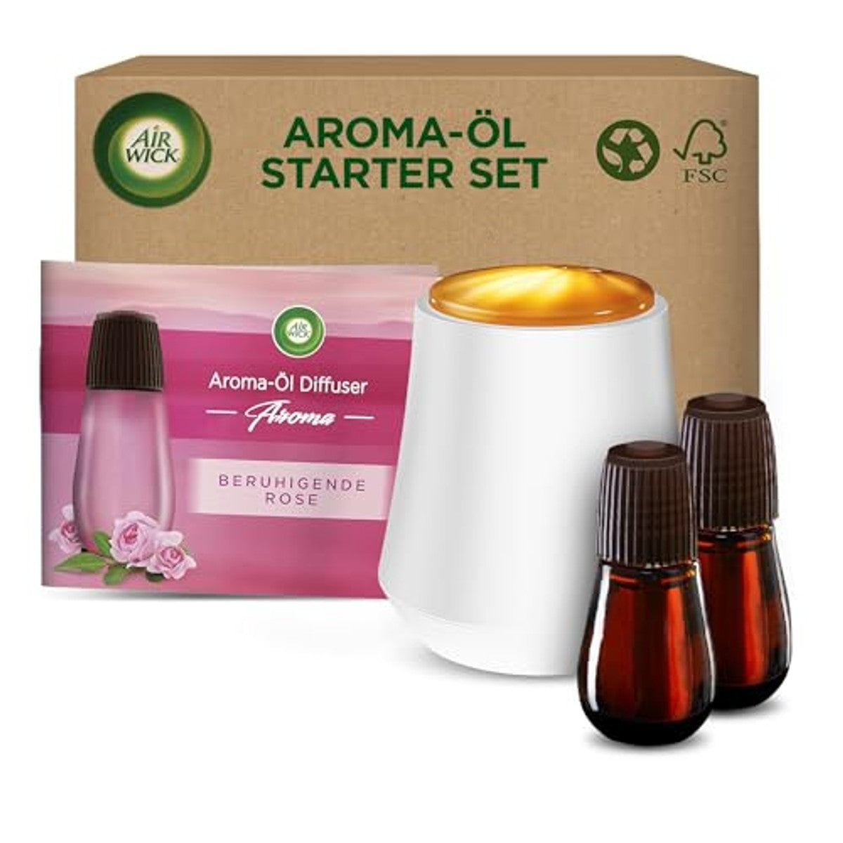 Air Wick Aroma-olie starterset Rustgevende Roos 2 x 20 ml – foto 2