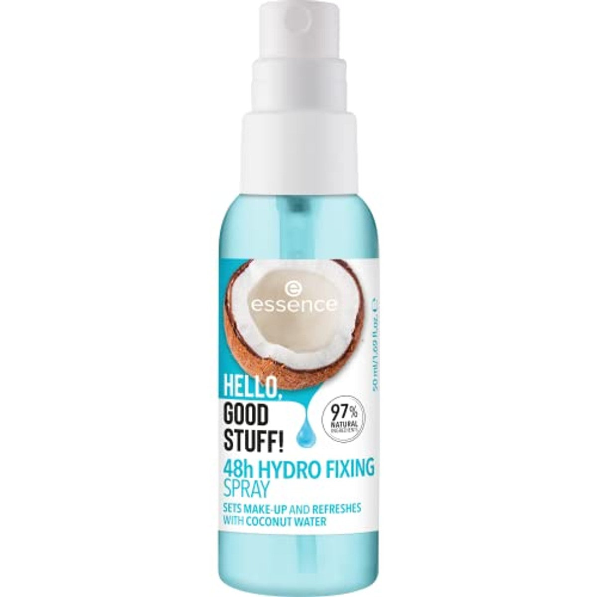 essence Hello, Good Stuff 48h hydro fixing spray transparant 50 ml - 3-pack