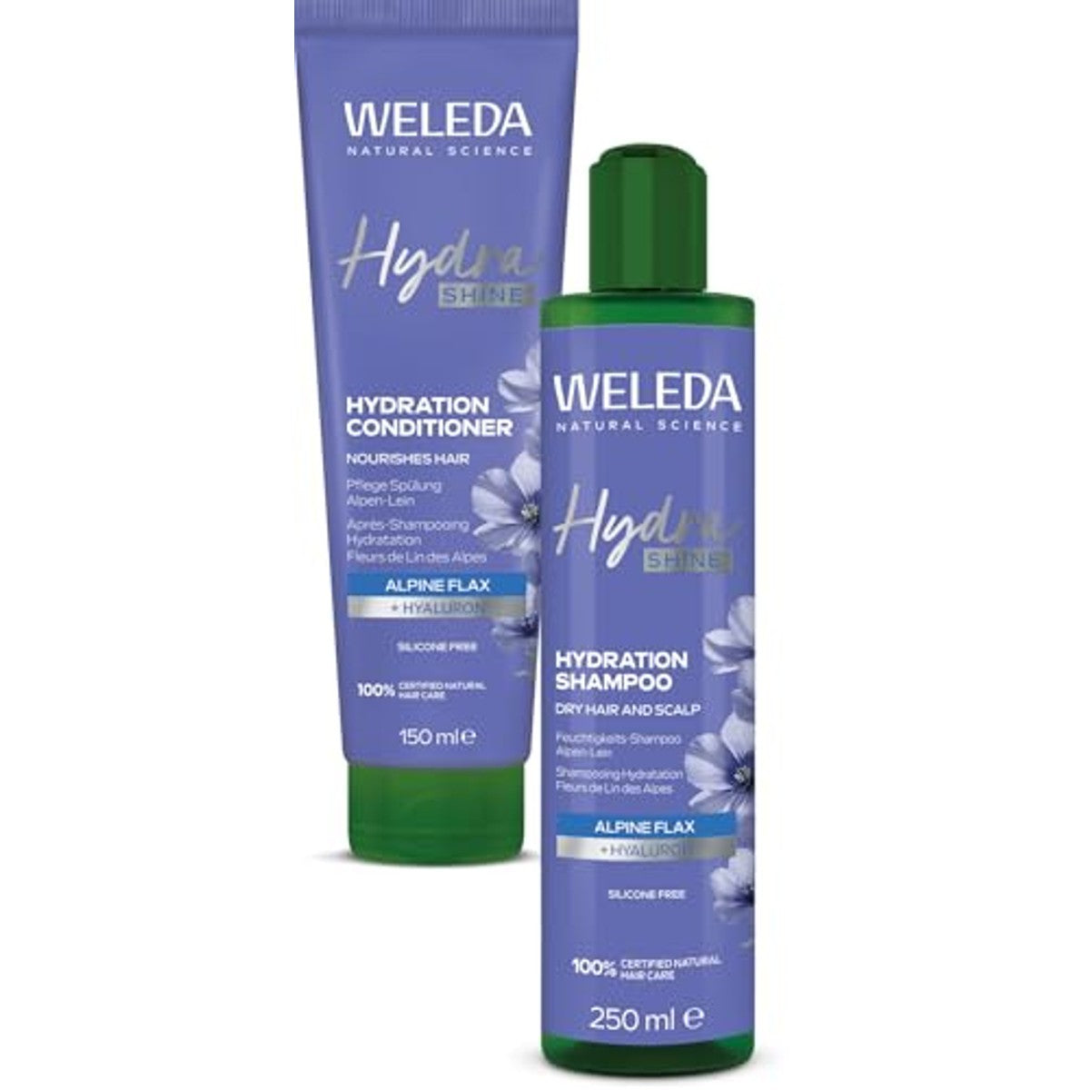 Weleda Bio Hydra Shine Shampoo & Conditioner Set 250 ml + 150 ml - 3-pack