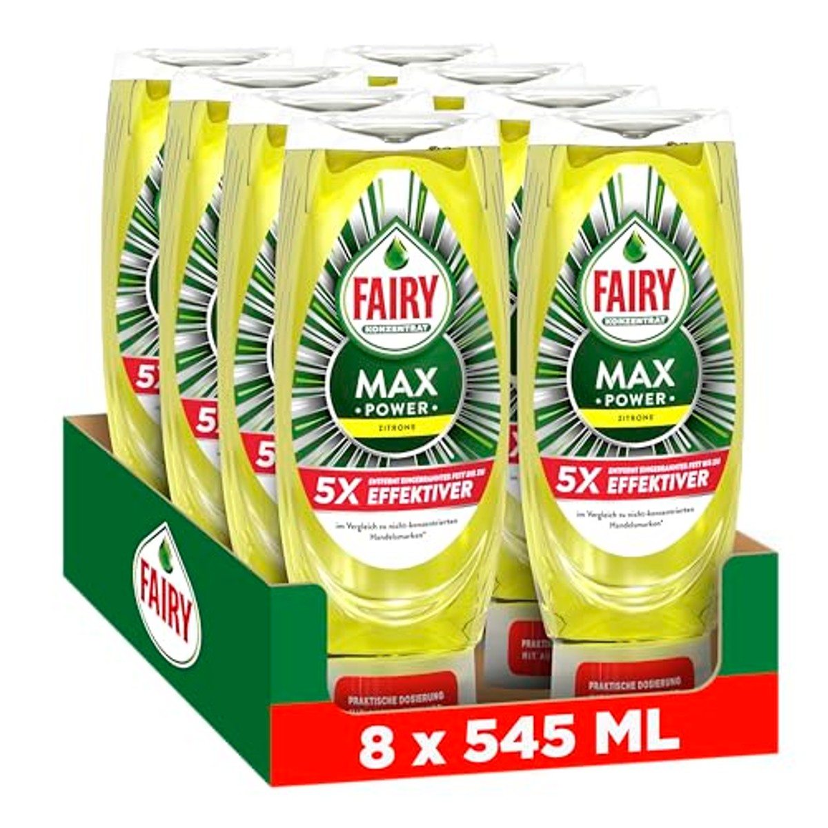 Fairy Max Power afwasmiddel citroen 8 x 545 ml – Fairy