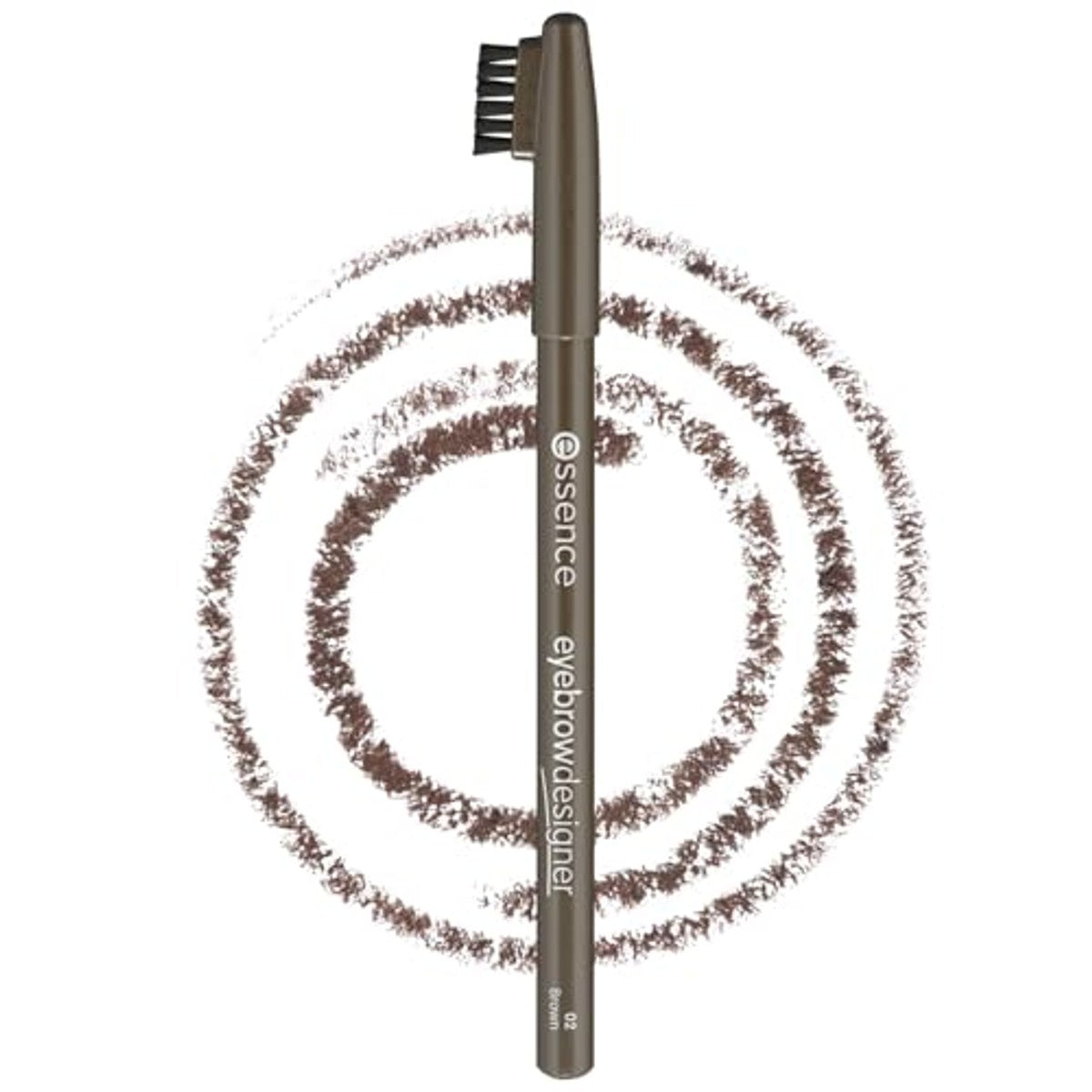 essence eyebrow Designer 02 brown wenkbrauwstift met penseel - 6-pack