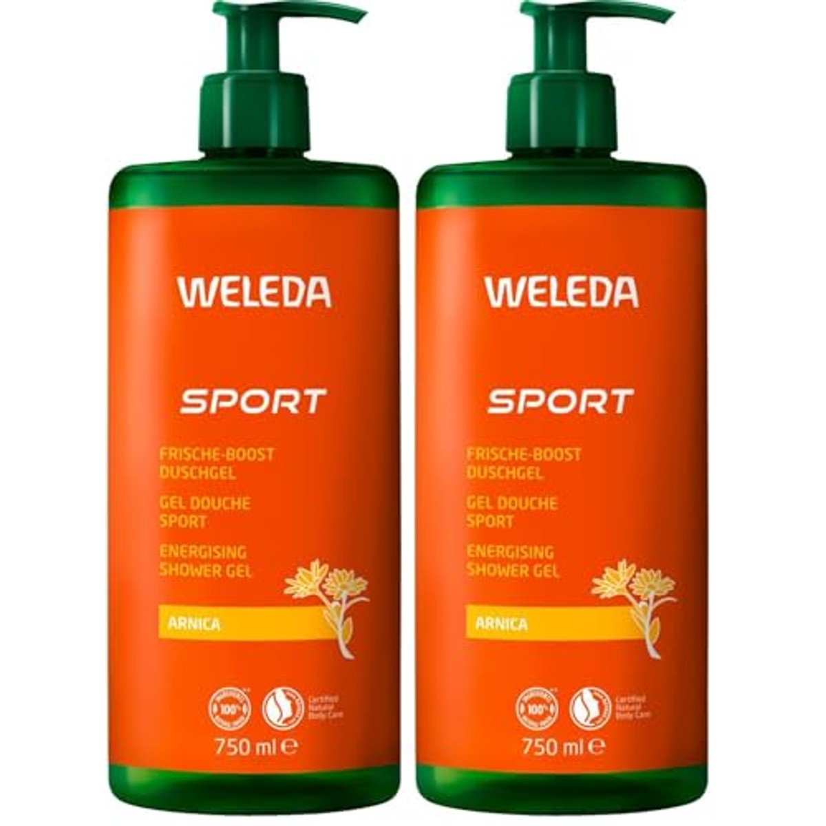 Weleda Bio Sport XXL Douchegel met Rozemarijn-Lavendelgeur 2 x 750 ml - 6-pack
