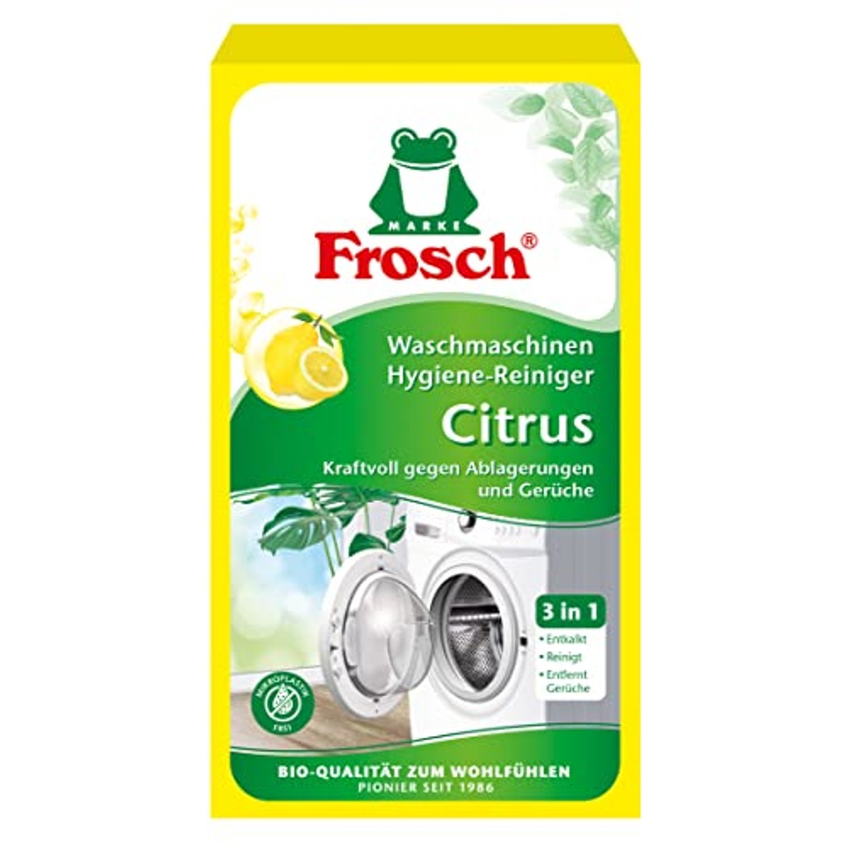 FROSCH Citrus wasmachine hygiëne reiniger 6 x 250 g - Voordeelverpakking