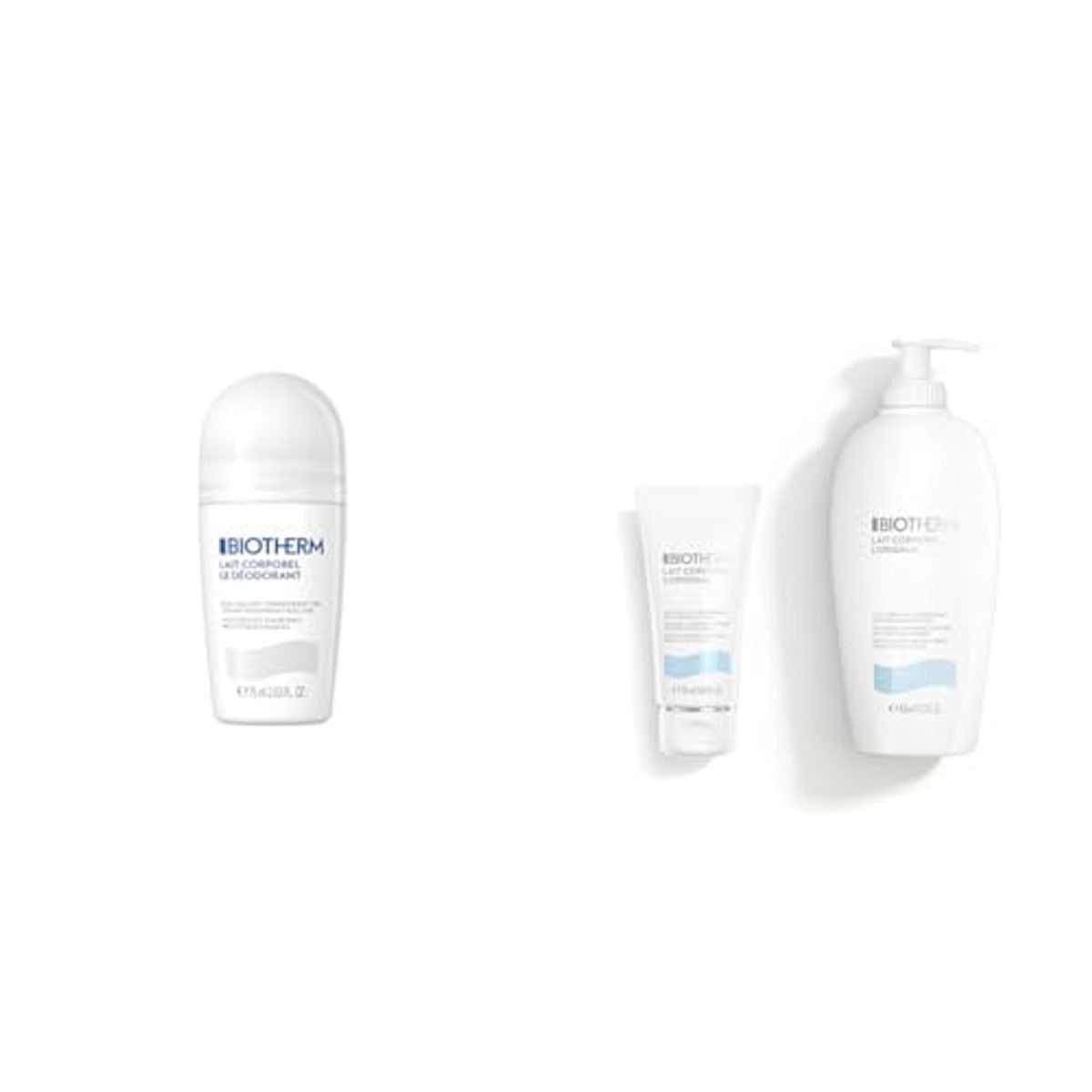 Biotherm Deo Roll-On 75 ml & Lait Corporel Bodylotion Set 400 ml & 50 ml